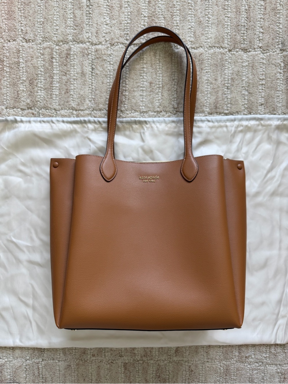 kate spade Tan Pebbled Leather Tote - Picture 3 of 16